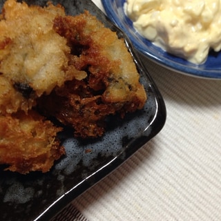 カキフライと簡単タルタルソース風(*^^*)